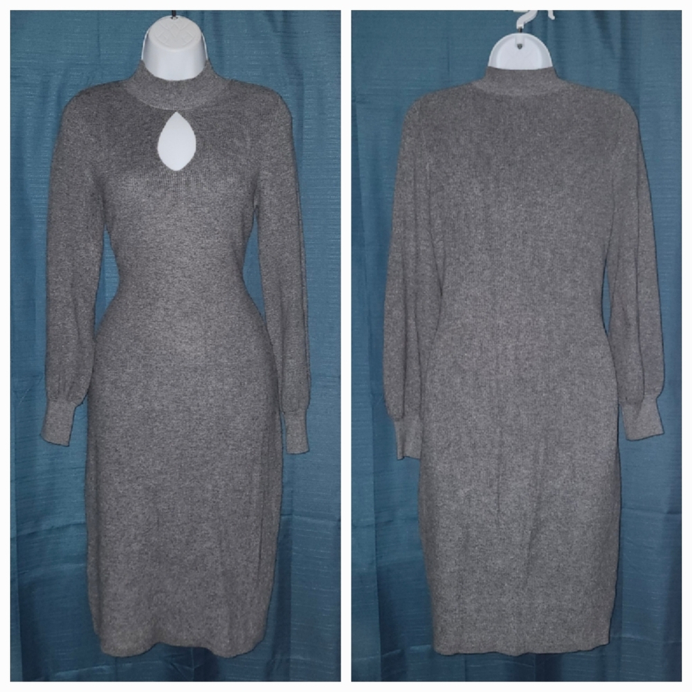 Vince Camuto Gray Sweater Dress - Picture 3 of 4